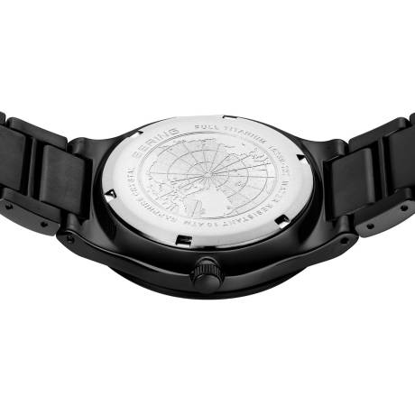 BERING - Montre solaire en titane pour homme de 39 mm en argent/argent