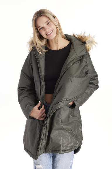 Sofia - Waxed Shell 3 in 1 Maternity Parka - Modern Eternity Maternity