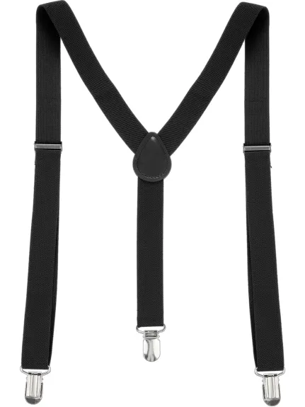 Allegra K- Woman Adjustable Metal Clamp Elastic Suspender Brace