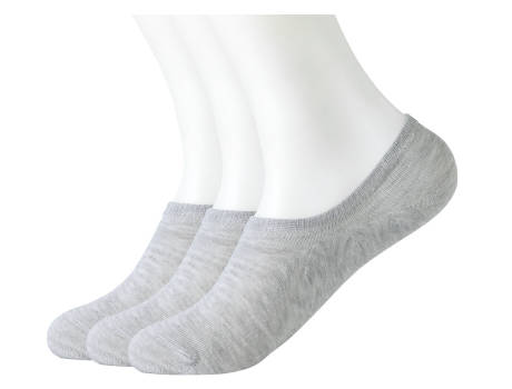 Unique Bargains- Men's 3 Pairs Cotton Blends Stretchy Boat Socks