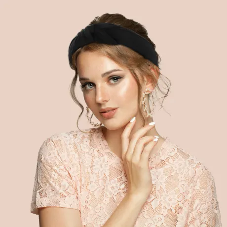 Unique Bargains- Solid Colors Top Knot Headbands