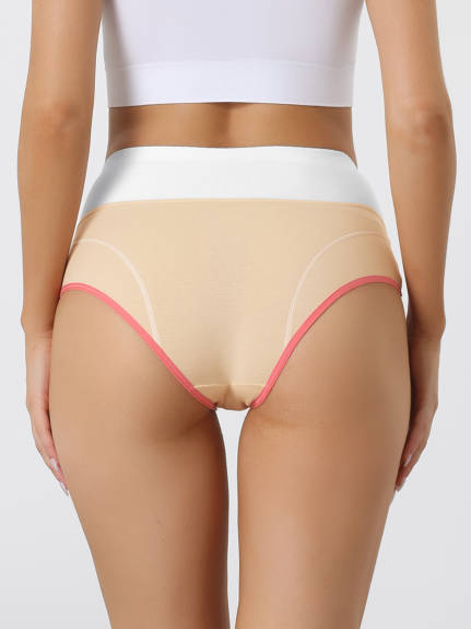 Allegra K- High Waist Tummy Control Cotton Panties