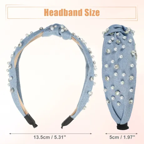 Unique Bargains- Rhinestones Crystal Knotted Headband