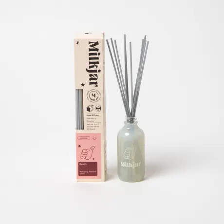 Milk Jar Dandy Reed Diffuser | Mahogany, Firewood & Pine 4oz