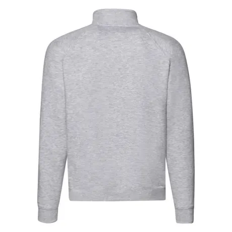 Fruit of the Loom - Mens Premium Zip Neck Heather Sweatshirt