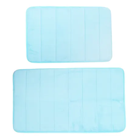 Unique Bargains- 2 Pcs Memory Foam Bathroom Mat Non Slip