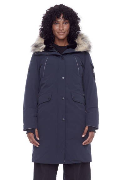 Alpine North Women's - LAURENTIAN | Vegan Down Recycled Long Parka Winter with Faux Fur Hood