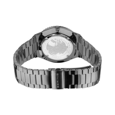 BERING - Montre classique en acier inoxydable pour homme de 43 mm en argent/argent