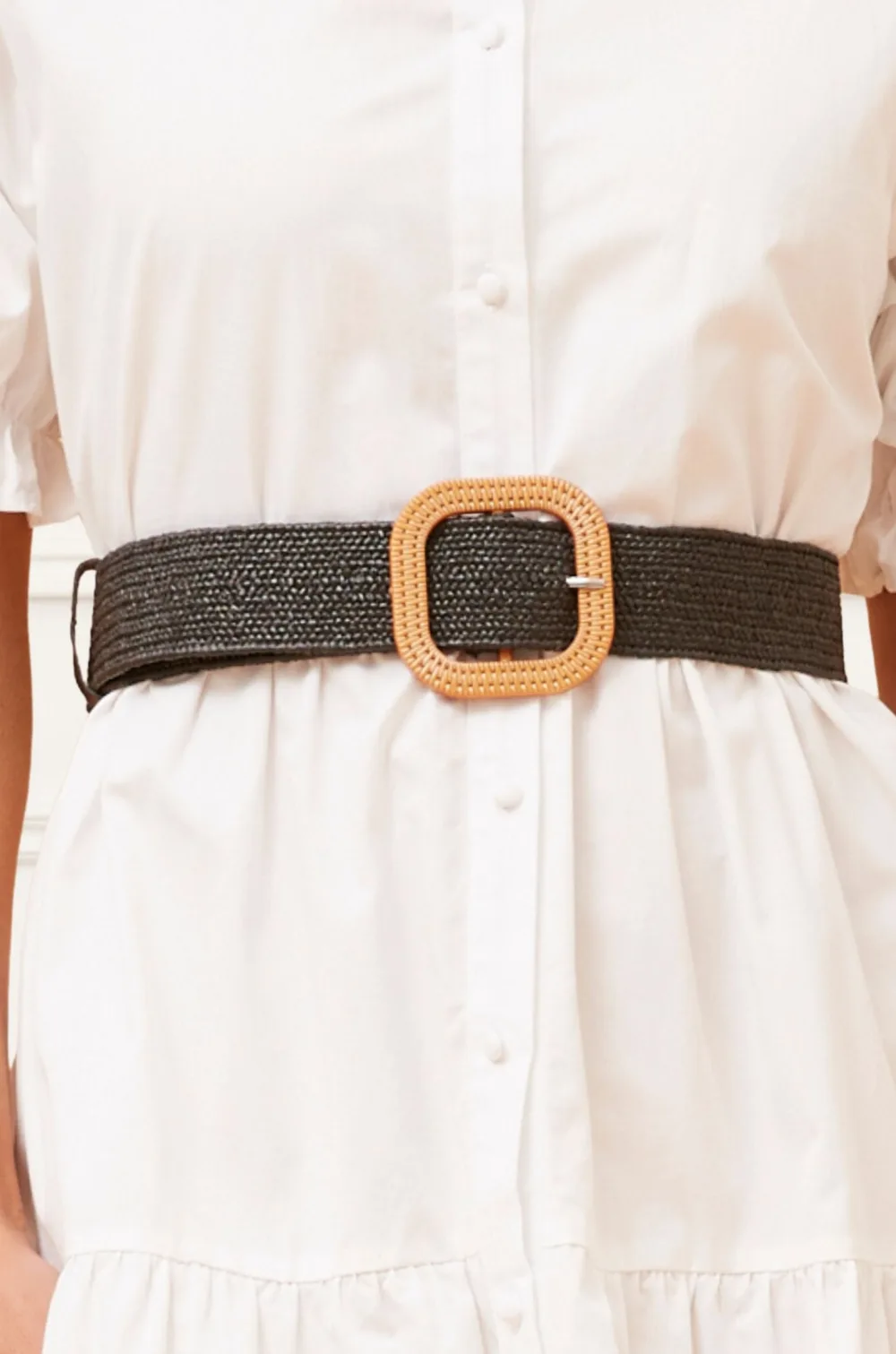 Annick - Joura Elastic Belt Square Square Buckle