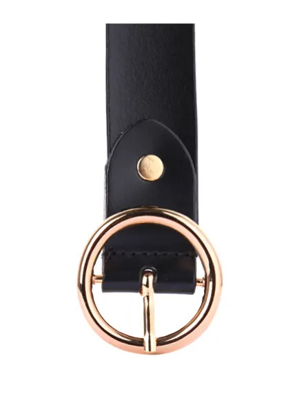 Allegra K- Round Pin Buckle Belt