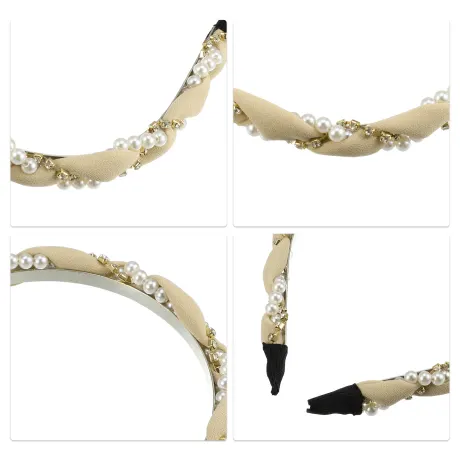 Unique Bargains - Rhinestone Faux Pearl Headband