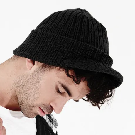 Beechfield - Unisex Plain Peaked Winter Beanie Hat