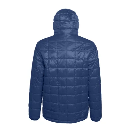 2786 - Mens Box Quilt Hooded Zip Up Jacket