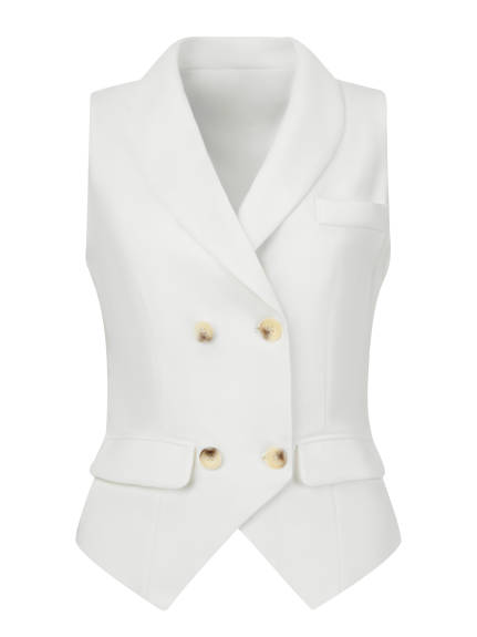 Allegra K- Shawl Lapel Button Racerback Suit Waistcoat Vest