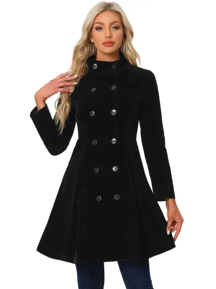 Allegra K- Steampunk Double Breasted Trench Coats