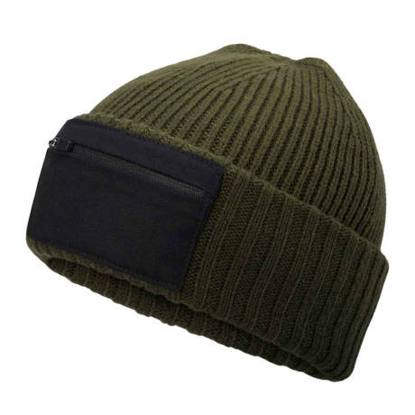 Beechfield - Unisex Adult Zip Patch Beanie