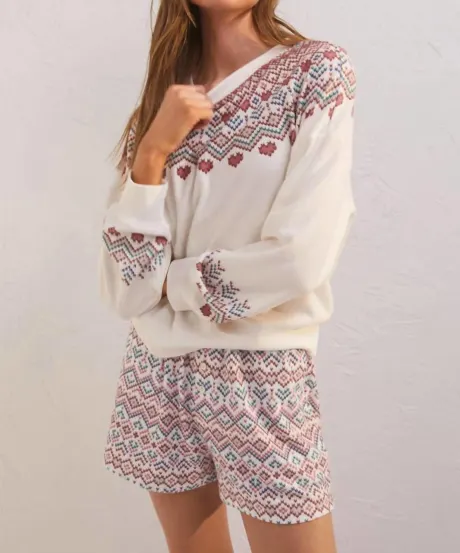 Z Supply - Get Away Fair Isle Long Sleeve Top