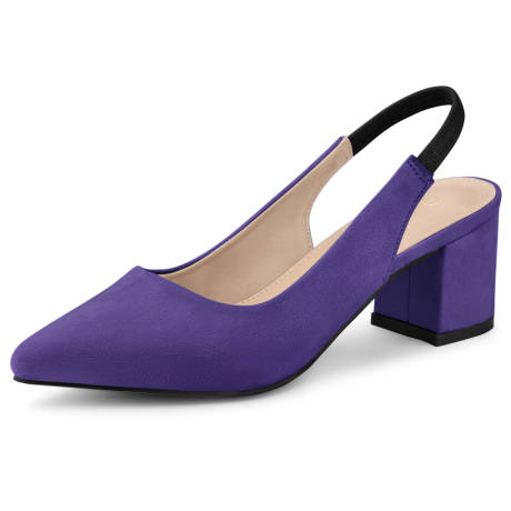 Allegra K - Block Heel Slingback Pump