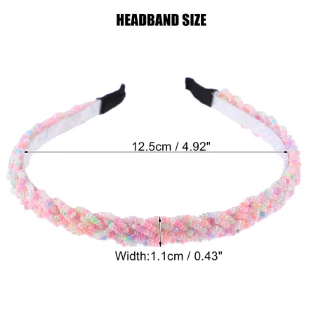 Unique Bargains - Crisscross Beaded Headband