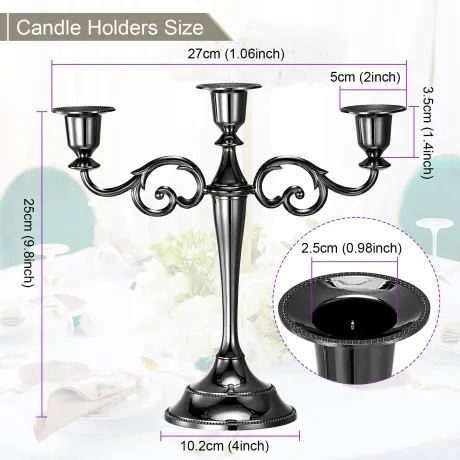 Cheibear- 3 Arm Candelabra Candle Holder