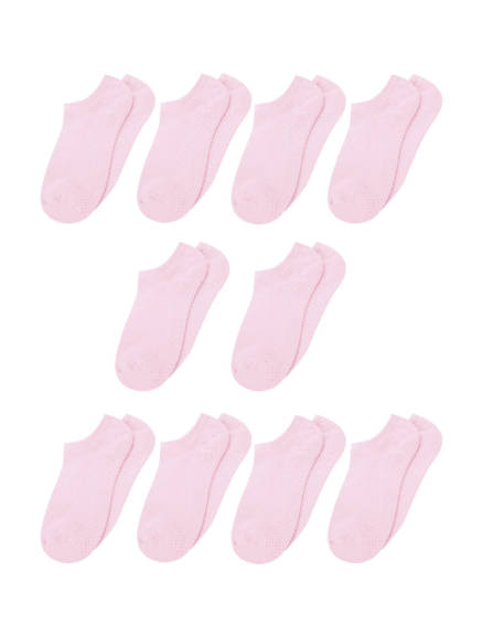 Allegra K- Women's Low Cut Cotton Ankle Socks 10 Pairs