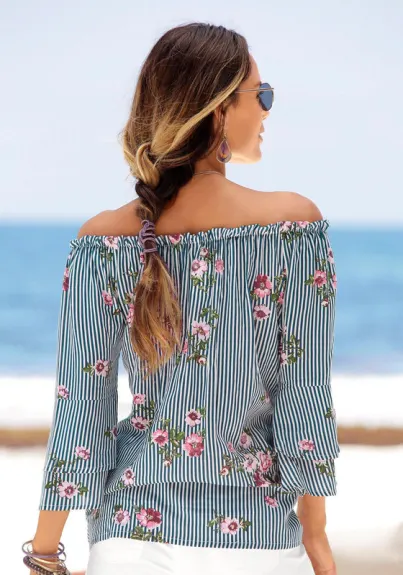 Lascana - Printed Off Shoulder Top