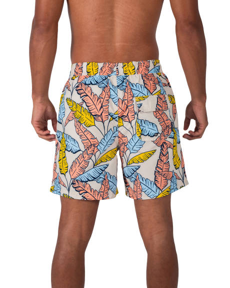 Coast Clothing Co. - Short de bain à feuilles tropicales