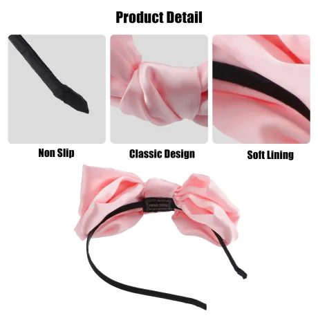 Unique Bargains - Satin Bow Knot Headband Fashion Hairband