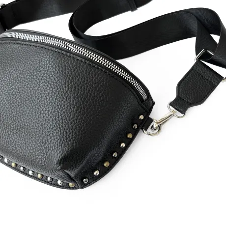 Club Rochelier Ladies' Pebble PU Shoulder Bag with Studs