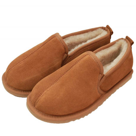 Eastern Counties Leather - Mens Sheepskin Lined Hard Sole Slippers