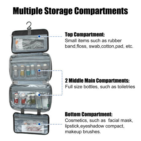 Unique Bargains- Travel Toiletry Bag Makeup Organizer Waterproof