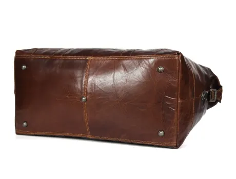 Aaron Leather Goods- Polaris Leather Duffle Bag