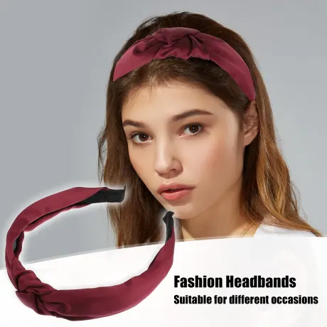 Unique Bargains- Satin Knot No Slip Headband Hairband