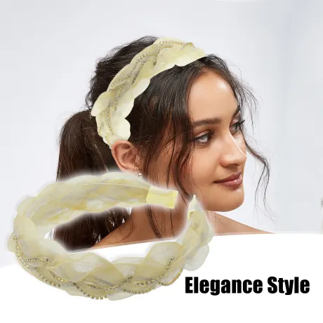 Unique Bargains - Mesh Rhinestone Chain Cross Headband