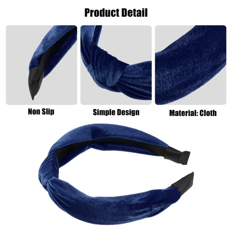 Unique Bargains- Velvet Knotted Padded Headbands Hairband