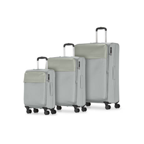 Siena 3 Piece Softside Luggage Set with Expansion