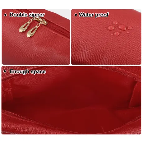 Unique Bargains- Makeup Cosmetic Travel Bag Waterproof PU Leather Case Small