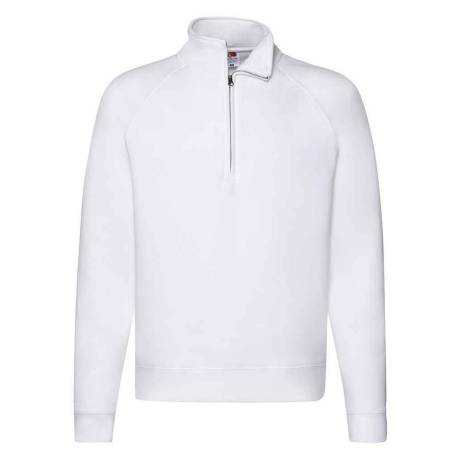 Fruit of the Loom - Mens Premium Zip Neck Heather Sweatshirt