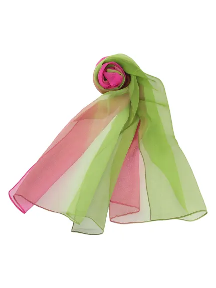 Allegra K- Long Chiffon Gradient Color Wrap Scarf