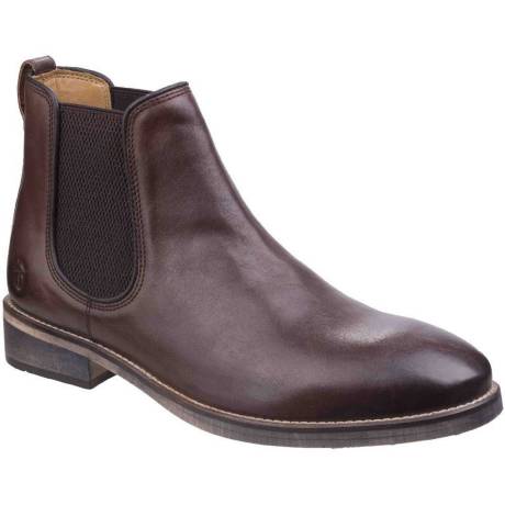 Cotswold - Mens Corsham Town Leather Pull On Casual Chelsea Ankle Boots