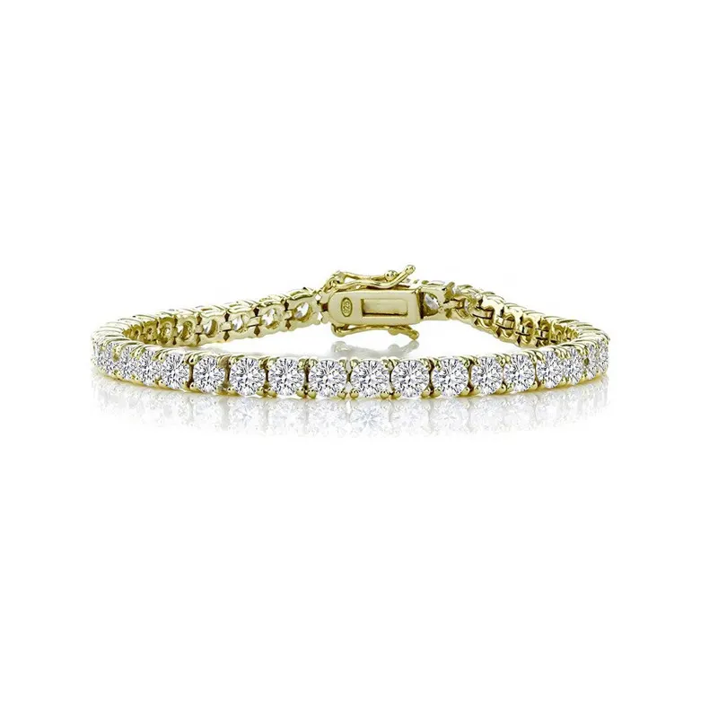 Rachel Glauber 4MM Tennis Bracelet with Clear Cubic Zirconia