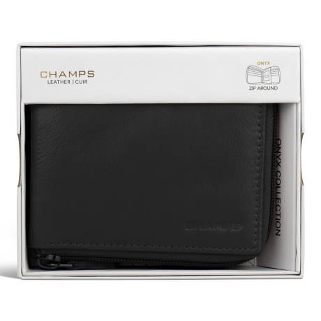 Onyx Collection - Leather Zip Around Wallet