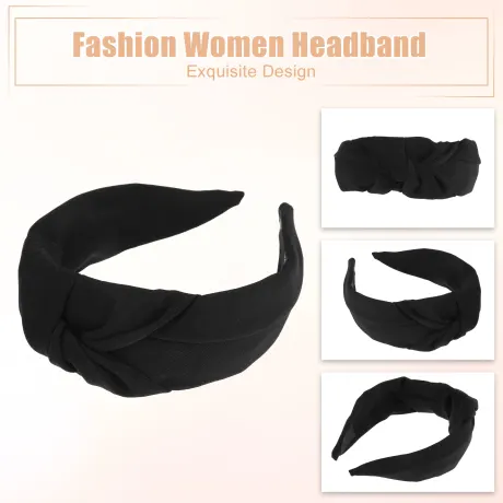 Unique Bargains- Solid Colors Top Knot Headbands