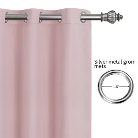 PiccoCasa- obscurcissement massif de la chambre rideau isolant thermique 2 panneaux 52 x 95 pouces