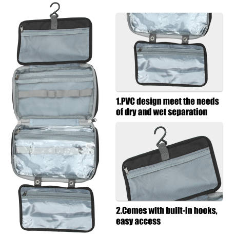 Unique Bargains- Travel Toiletry Bag Makeup Organizer Waterproof