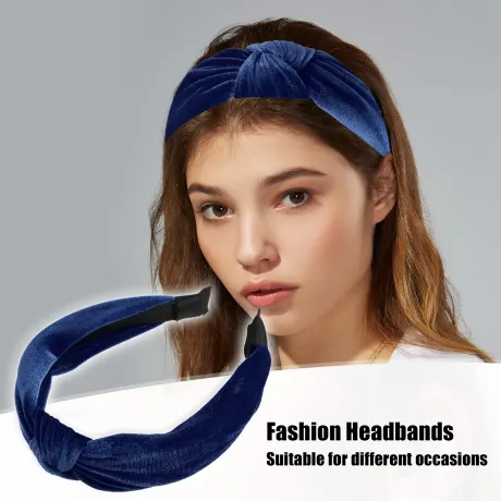 Unique Bargains- Velvet Knotted Padded Headbands Hairband