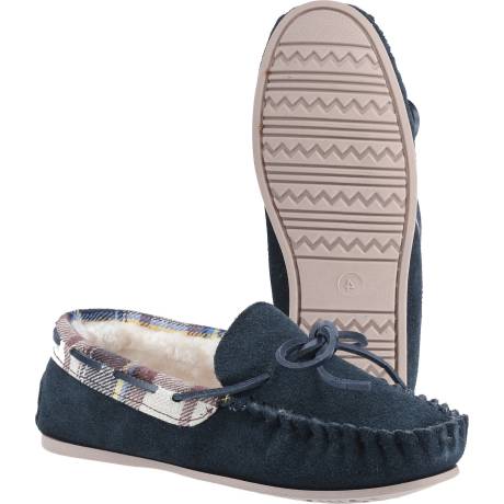 Cotswold - Womens/Ladies Kilkenny Classic Fur Lined Moccasin Slippers