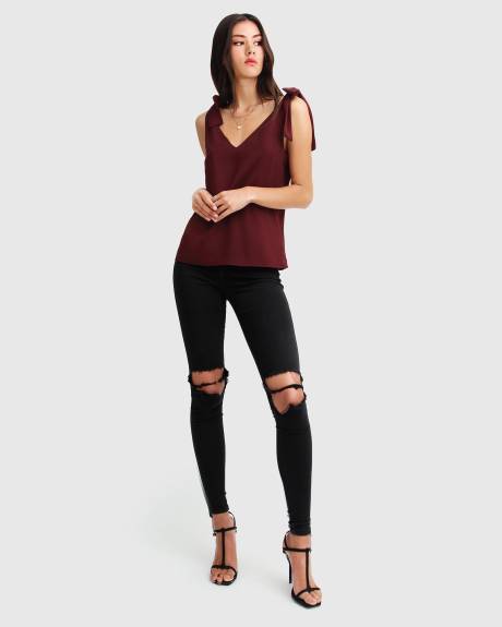 Belle & Bloom Feel For You V Neck Top