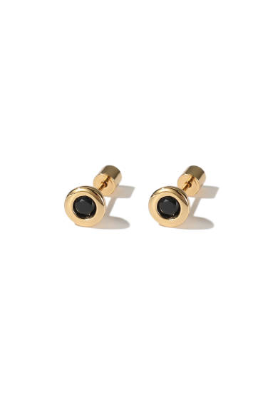 Classicharms-Aurora Bezel Set Solitaire Stud Earrings