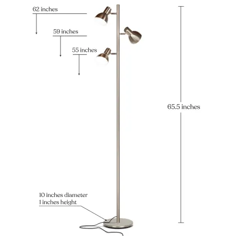 Ethan Led Tree Floor Lamp With Adjustable Heads